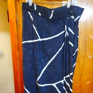 NWOT Melrose Sz 16 Midnight Blue & White Skirt